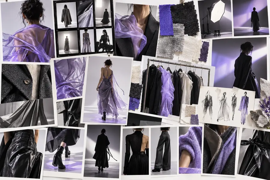 Collage of editorial fashion photography concepts